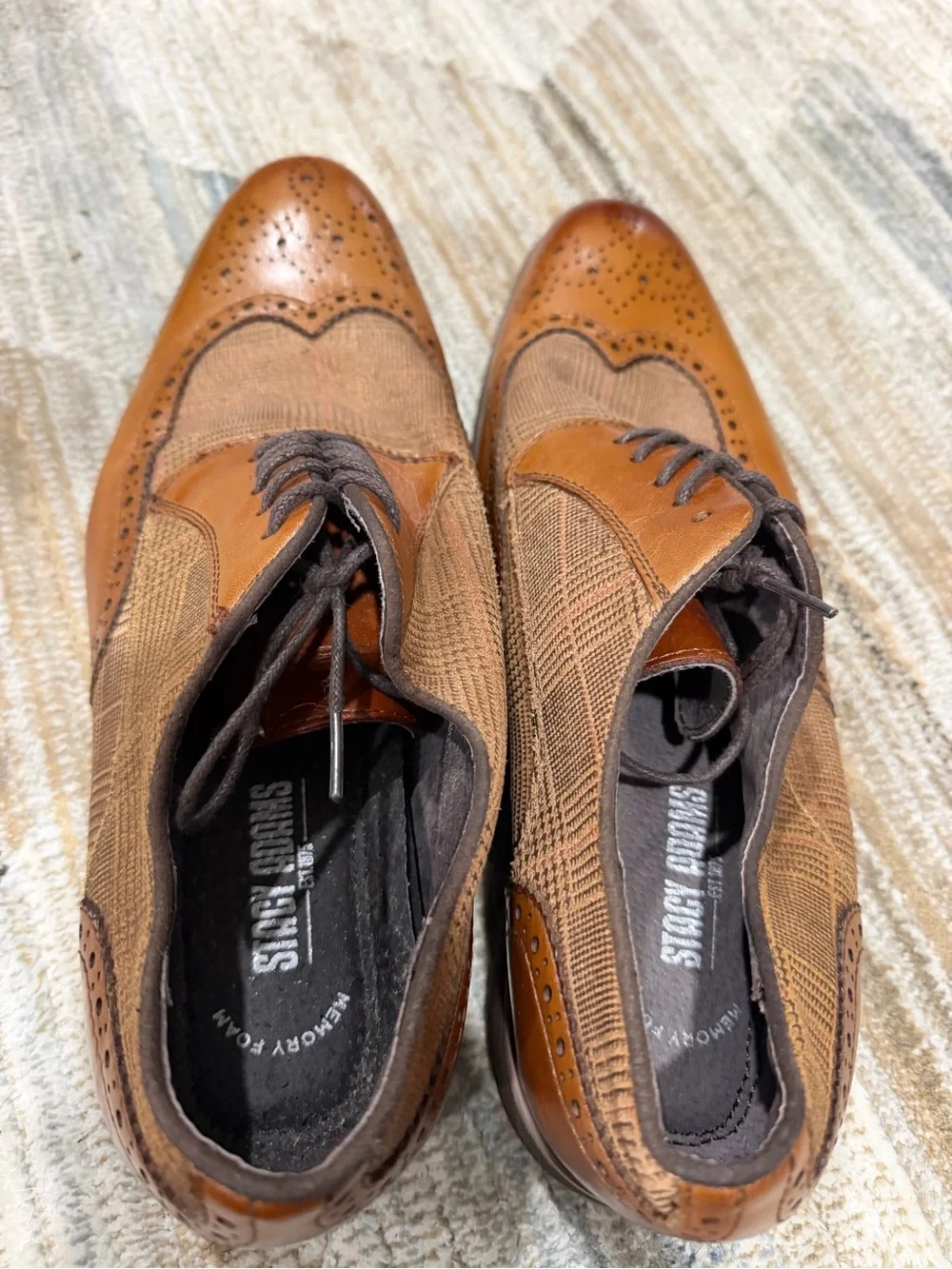 Stacy Adams Two-Tone Brown Wingtip Oxfords